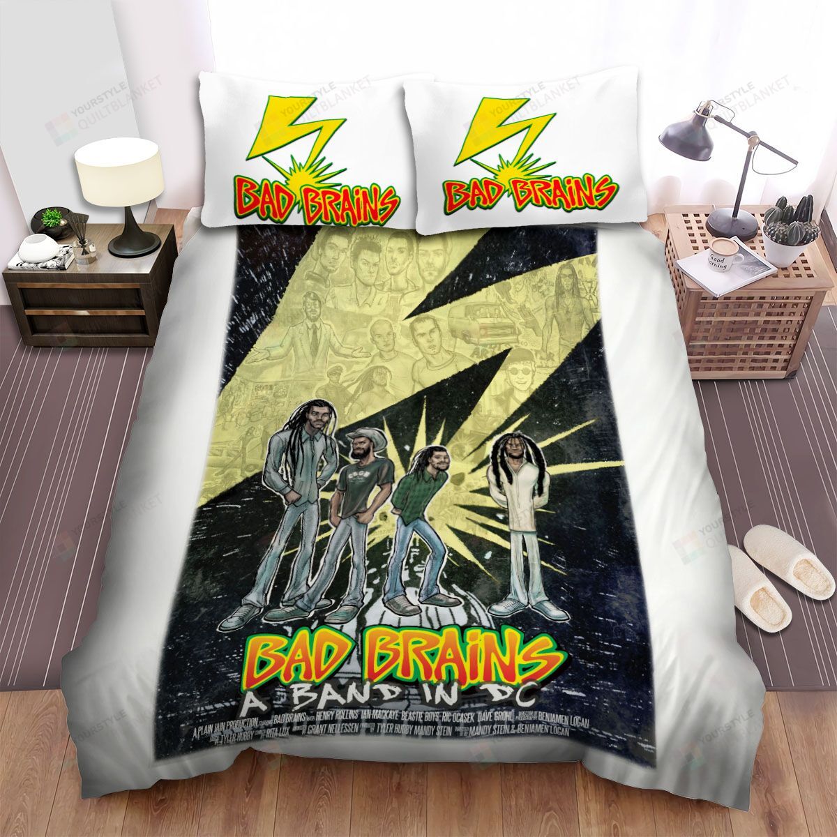 Personalized Bedding Set - Bad Brains Spread Included 1 Soft Duvet Cover or Quilt and 2 Lightweight Breathe Pillowcases