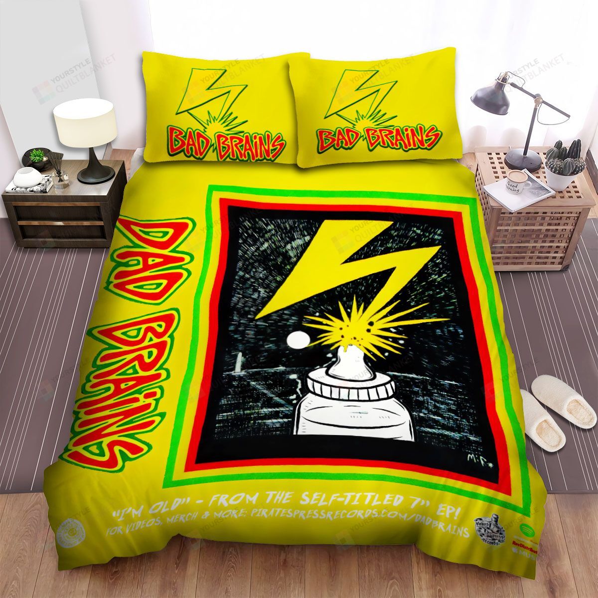 Personalized Bedding Set - Bad Brains Spread Included 1 Soft Duvet Cover or Quilt and 2 Lightweight Breathe Pillowcases