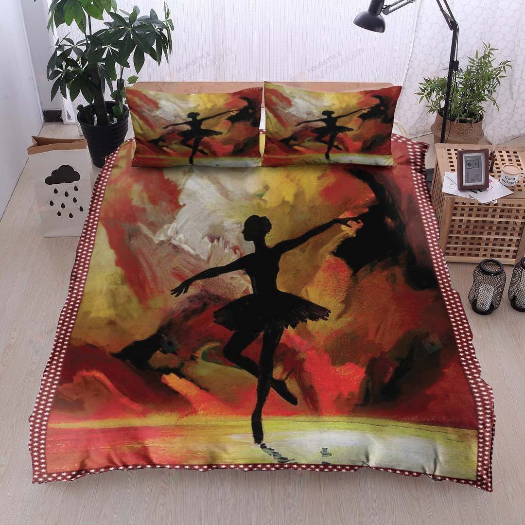 Personalized Bedding Set - Ballet Cotton Spread Included 1 Soft Duvet Cover or Quilt and 2 Lightweight Breathe Pillowcases