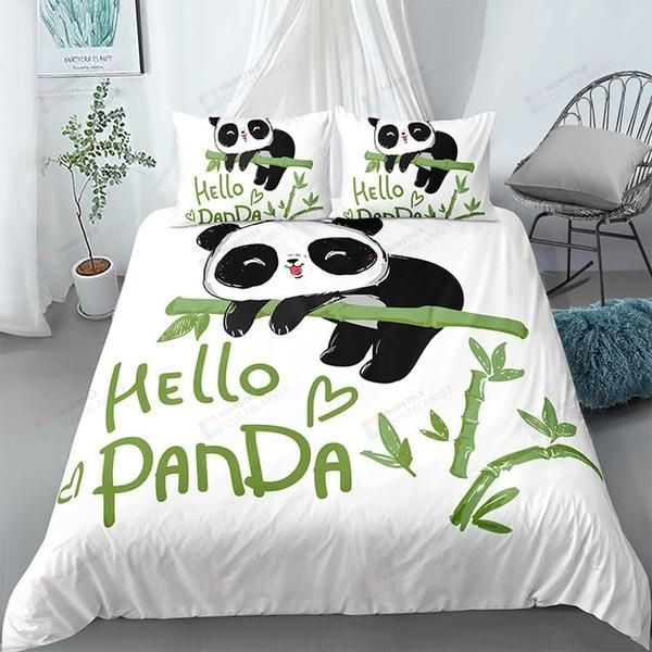 Personalized Bedding Set - Bamboo Panda Cotton Spread Included 1 Soft Duvet Cover or Quilt and 2 Lightweight Breathe Pillowcases