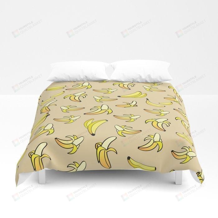 Personalized Bedding Set - Banana Pattern Included 1 Soft Duvet Cover or Quilt and 2 Lightweight Breathe Pillowcases