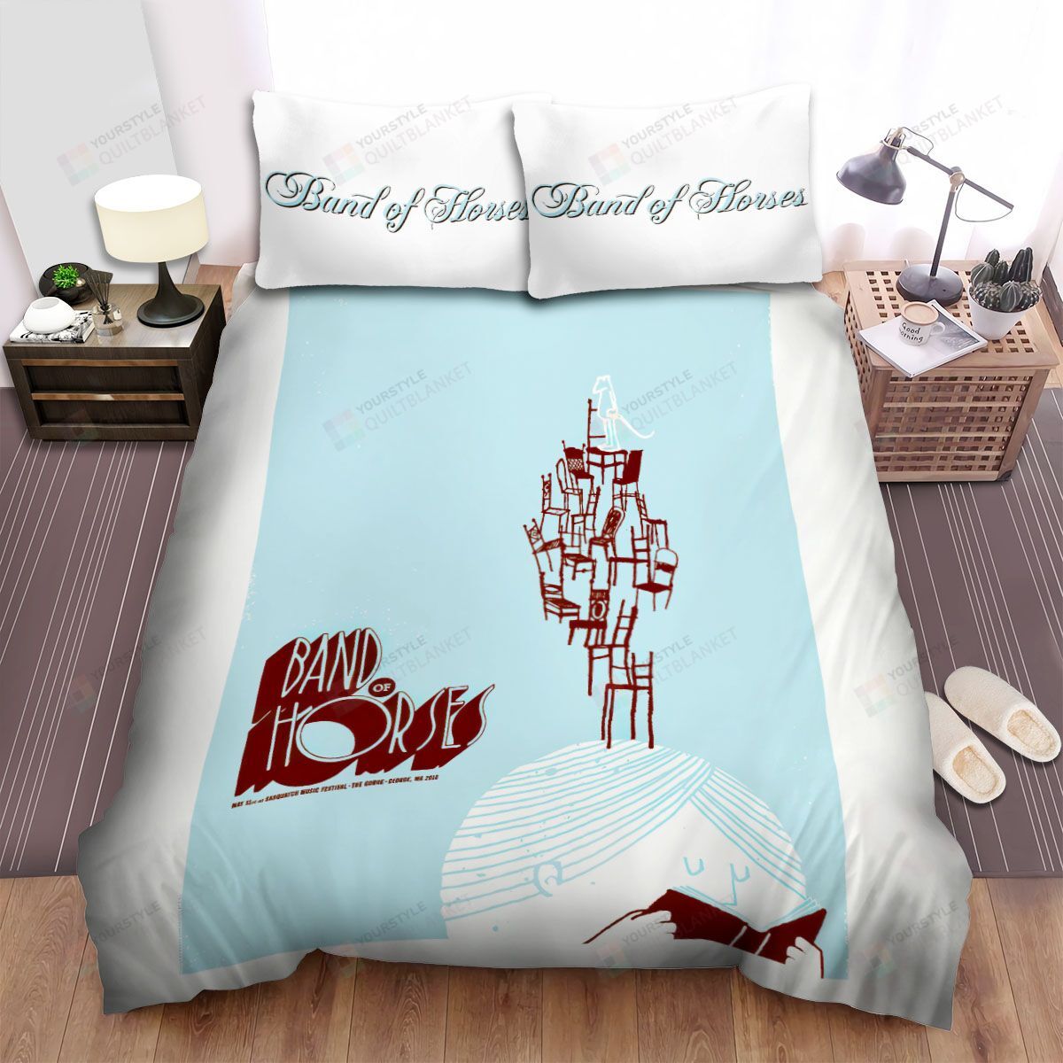 Personalized Bedding Set - Band Of Horses Band Knowledge Building Spread Included 1 Soft Duvet Cover or Quilt and 2 Lightweight Breathe Pillowcases
