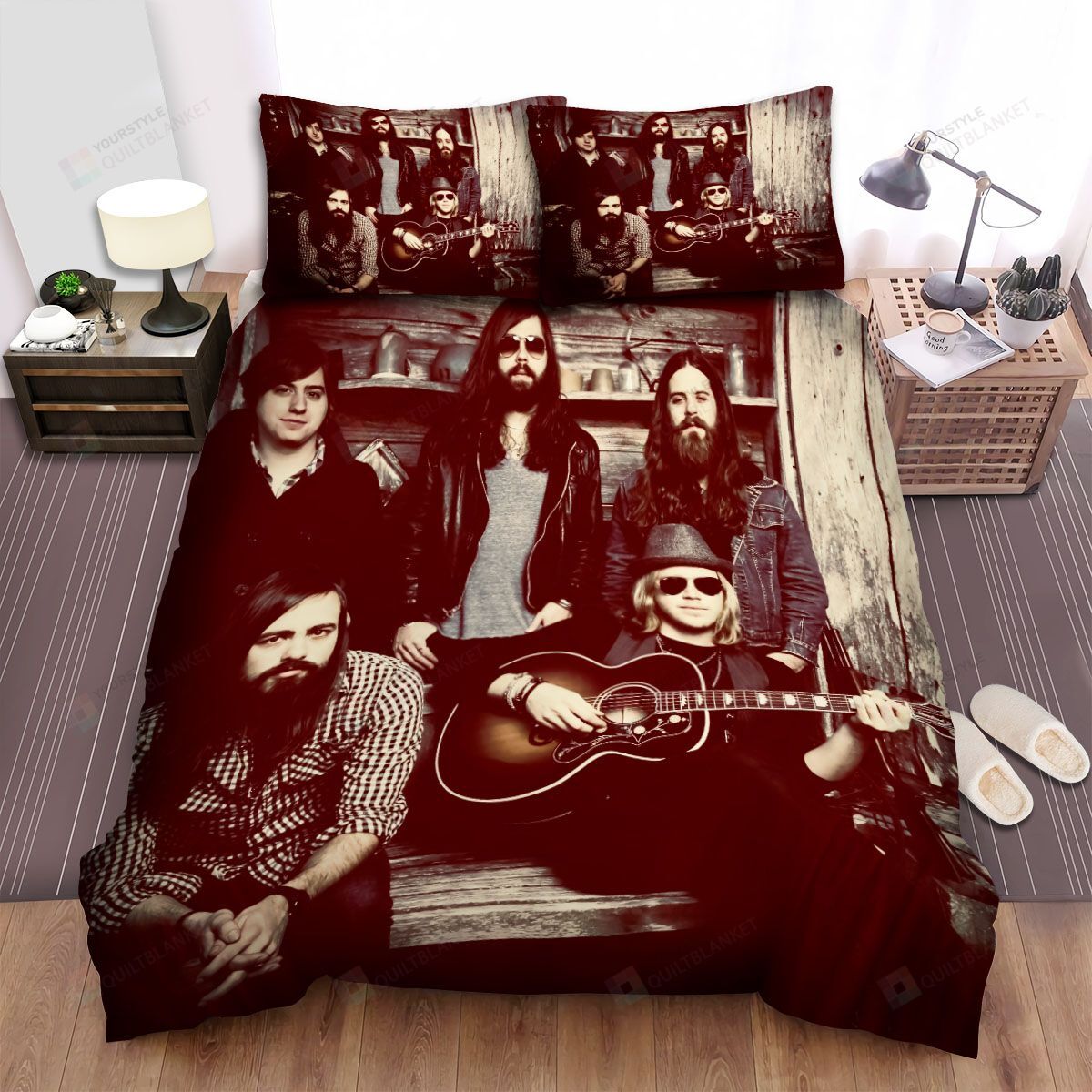 Personalized Bedding Set - Band Of Horses Band So Deep Spread Included 1 Soft Duvet Cover or Quilt and 2 Lightweight Breathe Pillowcases