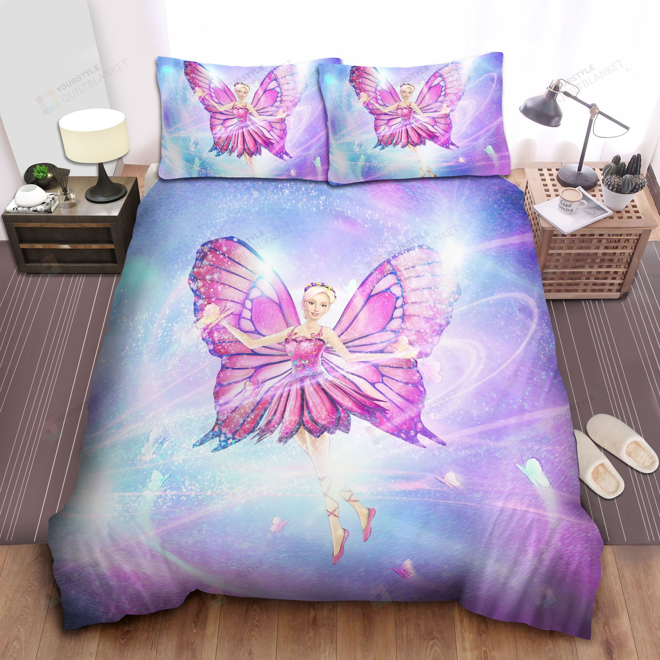 Personalized Bedding Set - Barbie Angel Spread Included 1 Soft Duvet Cover or Quilt and 2 Lightweight Breathe Pillowcases