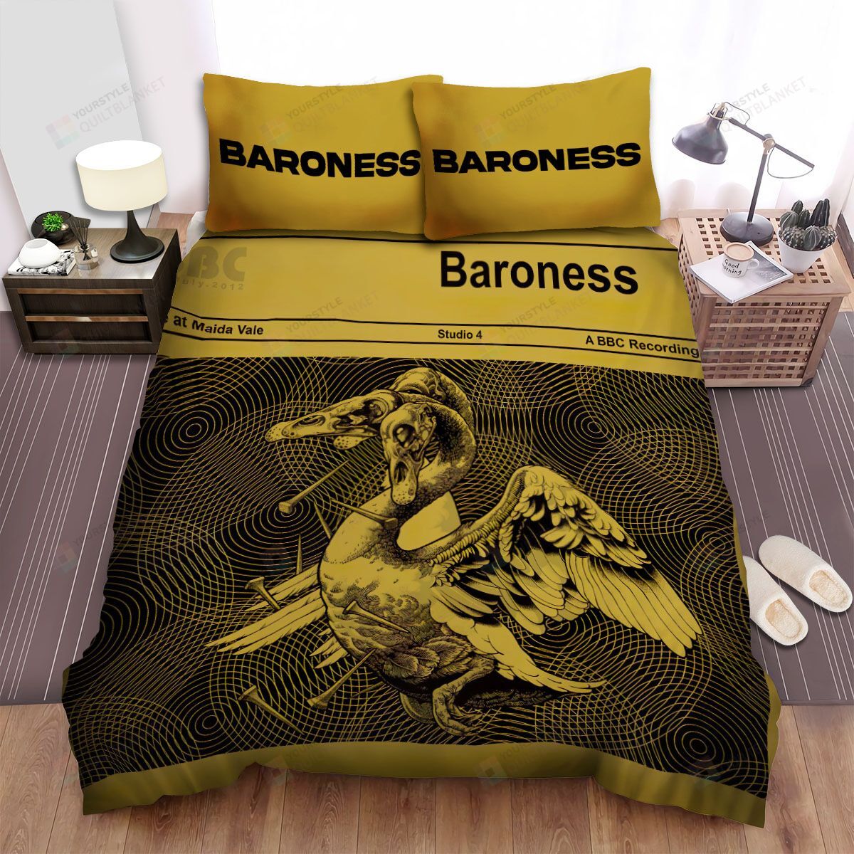 Personalized Bedding Set - Baroness Music Live At Maida Vale Album Spread Included 1 Soft Duvet Cover or Quilt and 2 Lightweight Breathe Pillowcases