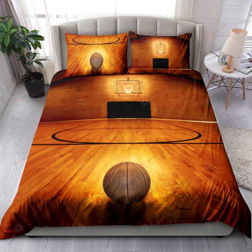Personalized Bedding Set - Basketball Spread Included 1 Soft Duvet Cover or Quilt and 2 Lightweight Breathe Pillowcases