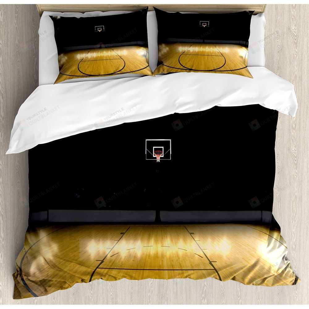 Personalized Bedding Set - Basketball Spread Included 1 Soft Duvet Cover or Quilt and 2 Lightweight Breathe Pillowcases