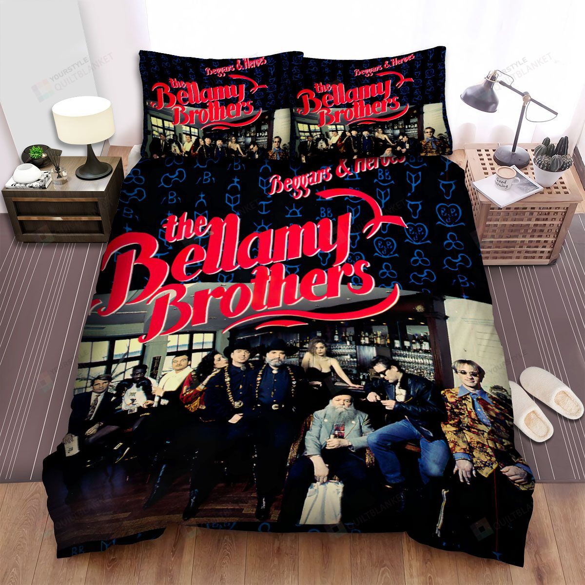 Personalized Bedding Set - Beggars Heroes The Bellamy Brothers Spread Included 1 Soft Duvet Cover or Quilt and 2 Lightweight Breathe Pillowcases