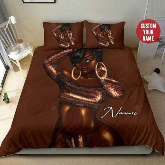 Personalized Bedding Set - Black Chocolate So Cool Custom Name Included 1 Soft Duvet Cover or Quilt and 2 Lightweight Breathe Pillowcases