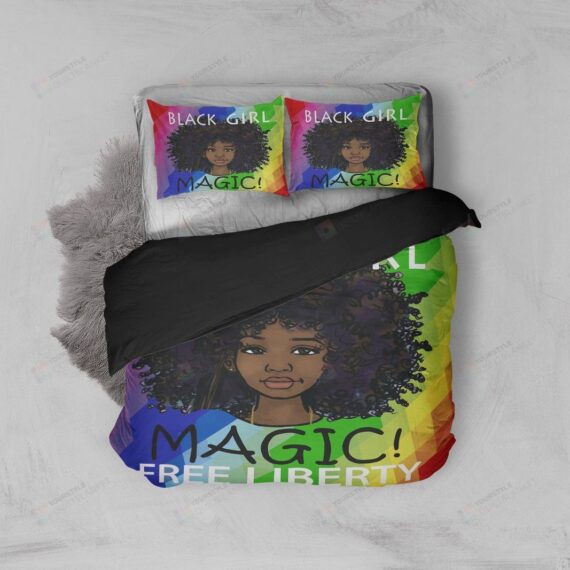 Personalized Bedding Set - Black Magic Rainbow Custom Name Included 1 Soft Duvet Cover or Quilt and 2 Lightweight Breathe Pillowcases
