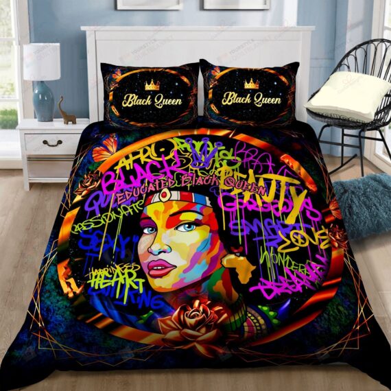 Personalized Bedding Set - Black Spread Included 1 Soft Duvet Cover or Quilt and 2 Lightweight Breathe Pillowcases