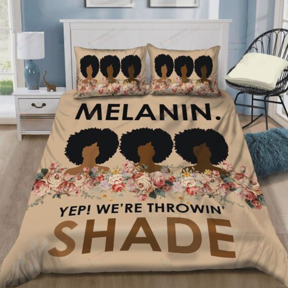 Personalized Bedding Set - Black We Are Throwing Shade Cotton Spread Included 1 Soft Duvet Cover or Quilt and 2 Lightweight Breathe Pillowcases
