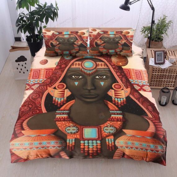 Personalized Bedding Set - Black Women Cotton Spread Included 1 Soft Duvet Cover or Quilt and 2 Lightweight Breathe Pillowcases