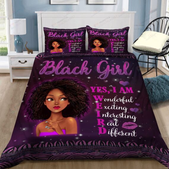 Personalized Bedding Set - Black Yes I Am Spread Included 1 Soft Duvet Cover or Quilt and 2 Lightweight Breathe Pillowcases