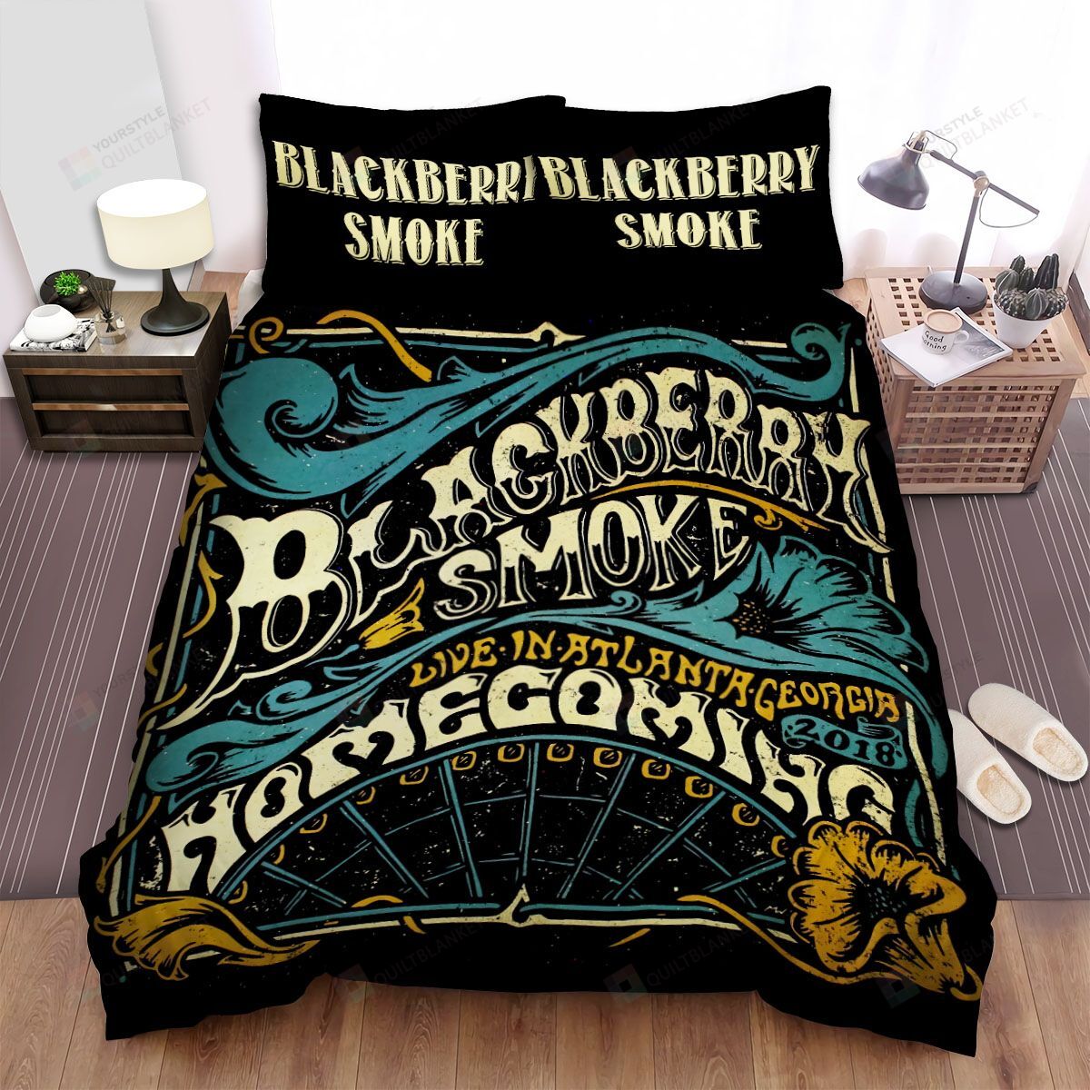 Personalized Bedding Set - Blackberry Smoke Homecoming Spread Included 1 Soft Duvet Cover or Quilt and 2 Lightweight Breathe Pillowcases