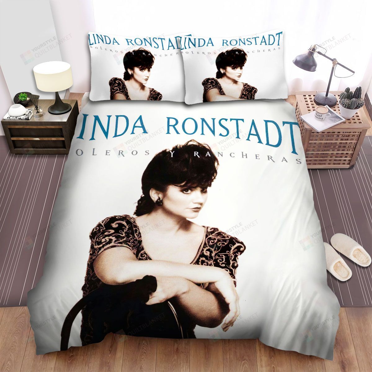 Personalized Bedding Set - Boleros Y Rancheras Frontal Linda Ronstadt Spread Included 1 Soft Duvet Cover or Quilt and 2 Lightweight Breathe Pillowcases
