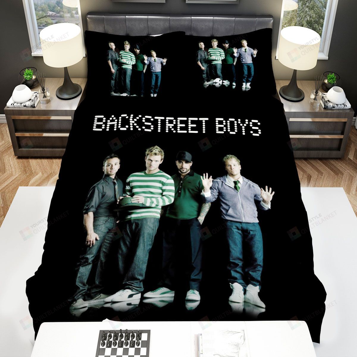 Personalized Bedding Set - Brian Littrell Raising Hands Backstreet Spread Included 1 Soft Duvet Cover or Quilt and 2 Lightweight Breathe Pillowcases