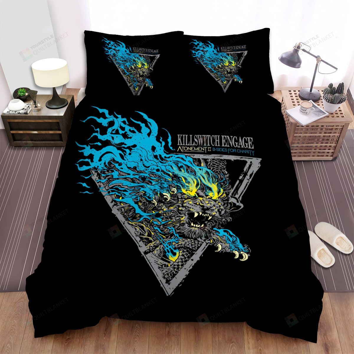 Personalized Bedding Set - Bsides Charity Killswitch Engage Spread Included 1 Soft Duvet Cover or Quilt and 2 Lightweight Breathe Pillowcases