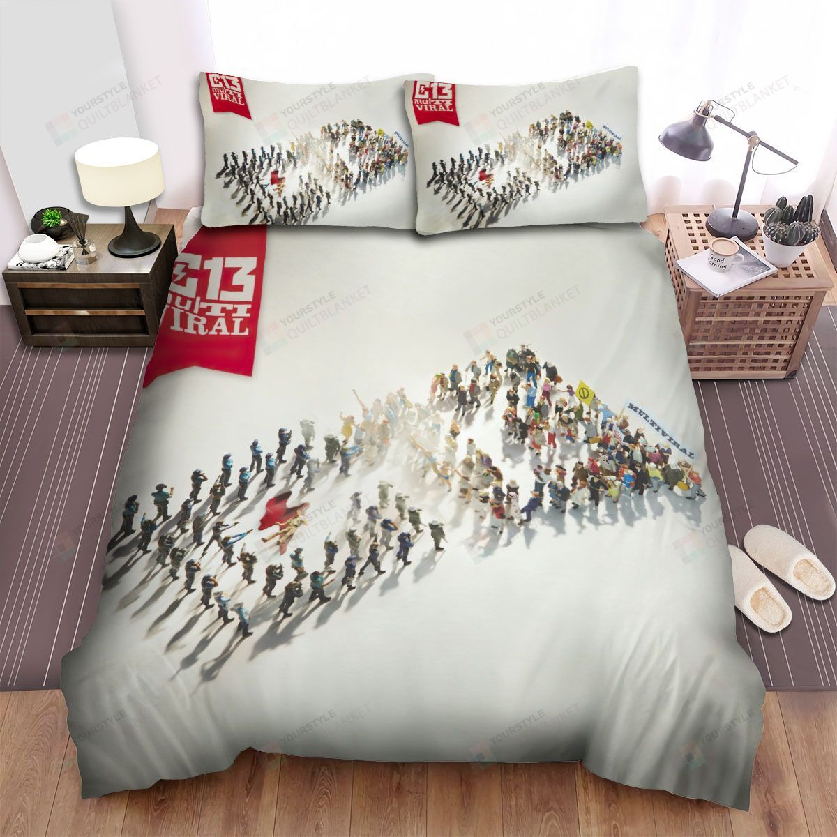 Personalized Bedding Set - Calle Music Band Multiviral Album Spread Included 1 Soft Duvet Cover or Quilt and 2 Lightweight Breathe Pillowcases