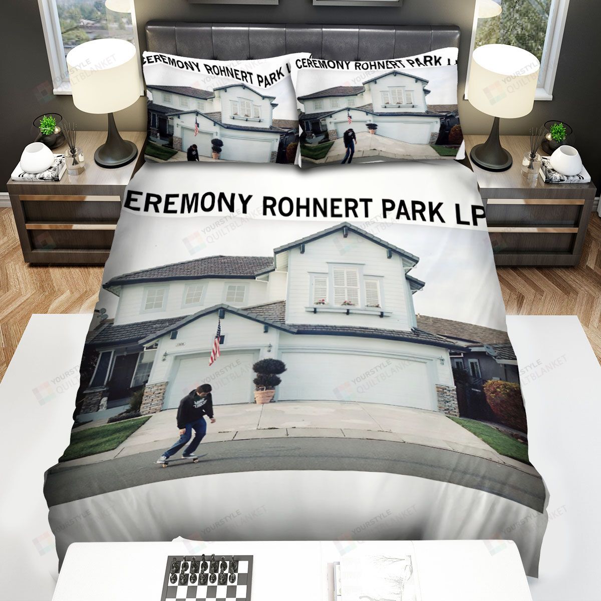 Personalized Bedding Set - Ceremony Band Rohnert Park Spread Included 1 Soft Duvet Cover or Quilt and 2 Lightweight Breathe Pillowcases