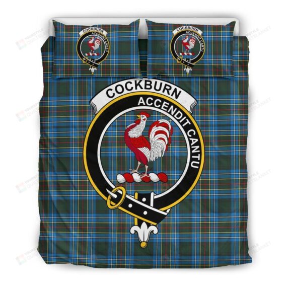 Personalized Bedding Set - Colquhoun Clan Badge Tartan Cotton Spread Included 1 Soft Duvet Cover or Quilt and 2 Lightweight Breathe Pillowcases