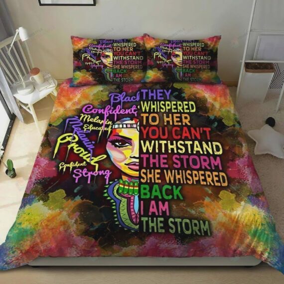 Personalized Bedding Set - Confident Black Cotton Spread Included 1 Soft Duvet Cover or Quilt and 2 Lightweight Breathe Pillowcases