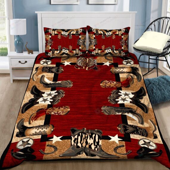 Personalized Bedding Set - Cowboy Cotton Spread Included 1 Soft Duvet Cover or Quilt and 2 Lightweight Breathe Pillowcases