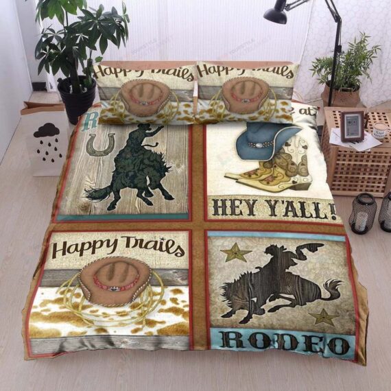Personalized Bedding Set - Cowboy Cotton Spread Included 1 Soft Duvet Cover or Quilt and 2 Lightweight Breathe Pillowcases