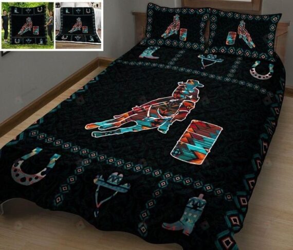 Personalized Bedding Set - Cowboy Cotton Spread Included 1 Soft Duvet Cover or Quilt and 2 Lightweight Breathe Pillowcases