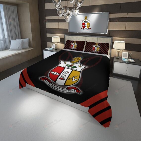 Personalized Bedding Set - Custom Name Kappa Alpha Psi Included 1 Soft Duvet Cover or Quilt and 2 Lightweight Breathe Pillowcases