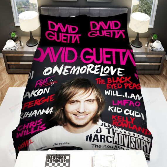 Personalized Bedding Set - David Guetta One More Love Spread Included 1 Soft Duvet Cover or Quilt and 2 Lightweight Breathe Pillowcases