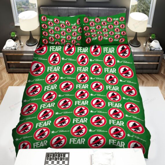 Personalized Bedding Set - Fear Band Fuck Christmas Spread Included 1 Soft Duvet Cover or Quilt and 2 Lightweight Breathe Pillowcases