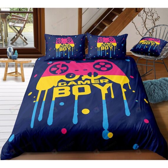 Personalized Bedding Set - Gamer Spread Included 1 Soft Duvet Cover or Quilt and 2 Lightweight Breathe Pillowcases