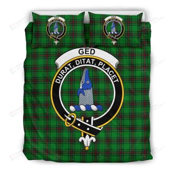 Personalized Bedding Set - Gibbs Clan Badge Tartan Cotton Spread Included 1 Soft Duvet Cover or Quilt and 2 Lightweight Breathe Pillowcases