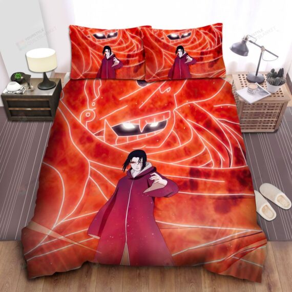 Personalized Bedding Set - Itachi Uchiha His Susanoo Artwork Spread Included 1 Soft Duvet Cover or Quilt and 2 Lightweight Breathe Pillowcases