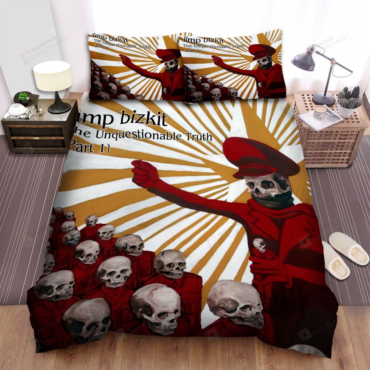 Personalized Bedding Set - Limp Bizkit The Unquestionable Trust Spread Included 1 Soft Duvet Cover or Quilt and 2 Lightweight Breathe Pillowcases