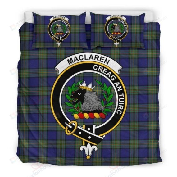 Personalized Bedding Set - Maclaren Clan Badge Tartan Included 1 Soft Duvet Cover or Quilt and 2 Lightweight Breathe Pillowcases