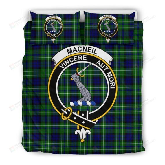 Personalized Bedding Set - Macneil Of Colonsay Clan Badge Tartan Cotton Spread Included 1 Soft Duvet Cover or Quilt and 2 Lightweight Breathe Pillowcases