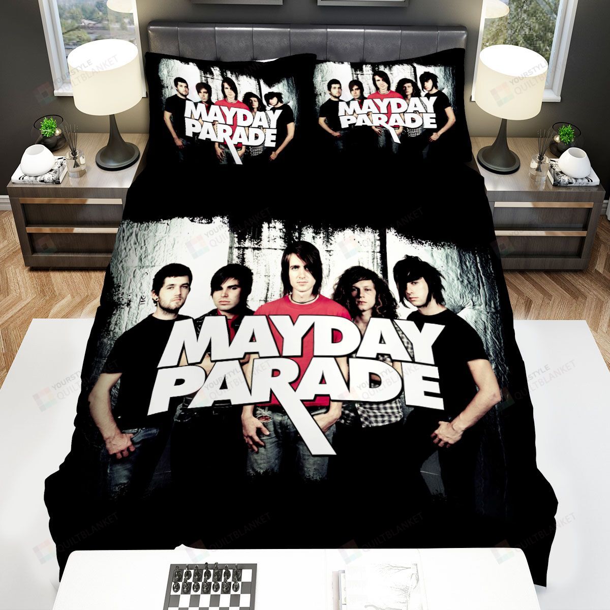 Personalized Bedding Set - Mayday Parade Spread Included 1 Soft Duvet Cover or Quilt and 2 Lightweight Breathe Pillowcases