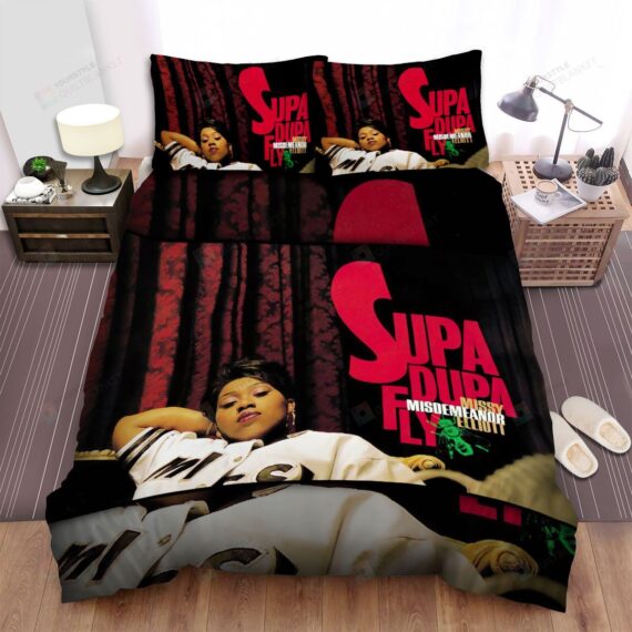 Personalized Bedding Set - Missy Elliott Supa Dupa Fly Album Art Spread Included 1 Soft Duvet Cover or Quilt and 2 Lightweight Breathe Pillowcases