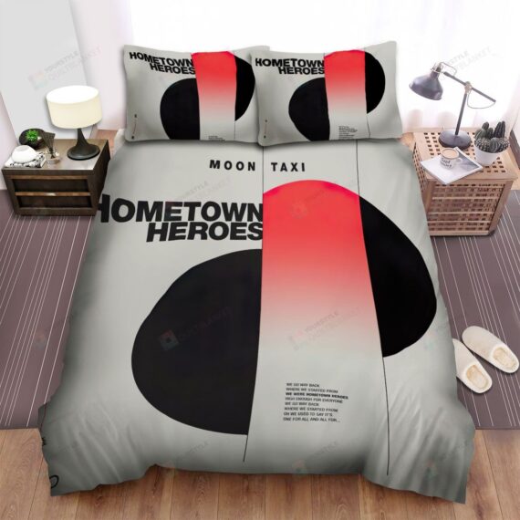 Personalized Bedding Set - Moon Taxi Hometown Heroes Spread Included 1 Soft Duvet Cover or Quilt and 2 Lightweight Breathe Pillowcases
