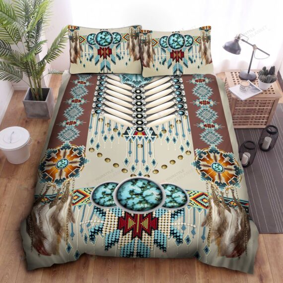 Personalized Bedding Set - Native American Included 1 Soft Duvet Cover or Quilt and 2 Lightweight Breathe Pillowcases