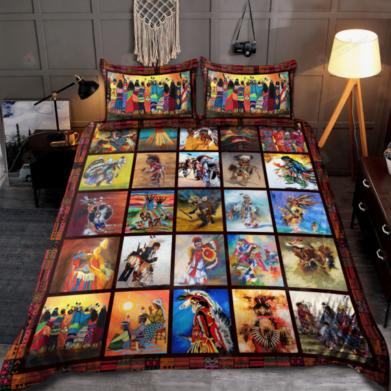 Personalized Bedding Set - Native American Spread Included 1 Soft Duvet Cover or Quilt and 2 Lightweight Breathe Pillowcases