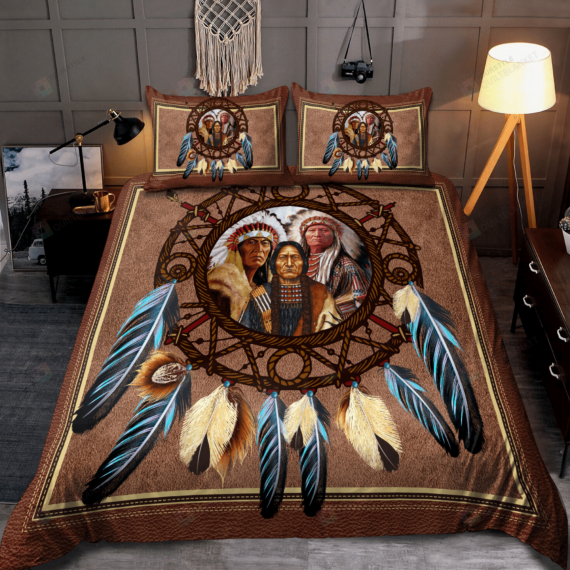 Personalized Bedding Set - Native American Spread Included 1 Soft Duvet Cover or Quilt and 2 Lightweight Breathe Pillowcases