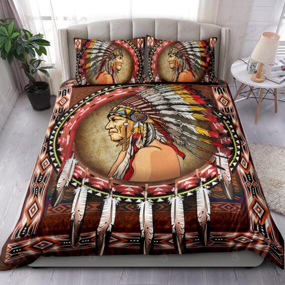 Personalized Bedding Set - Native American Spread Included 1 Soft Duvet Cover or Quilt and 2 Lightweight Breathe Pillowcases