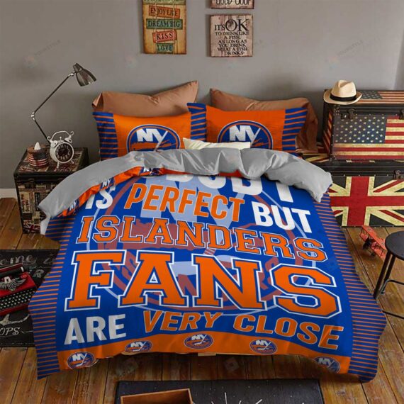 Personalized Bedding Set - New York Islanders Fans Included 1 Soft Duvet Cover or Quilt and 2 Lightweight Breathe Pillowcases
