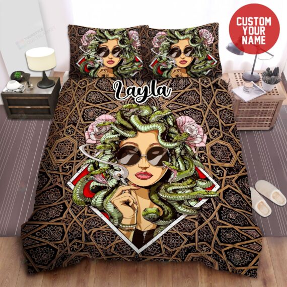 Personalized Bedding Set - Ps Stoner Weed Hippie Custom Name Included 1 Soft Duvet Cover or Quilt and 2 Lightweight Breathe Pillowcases