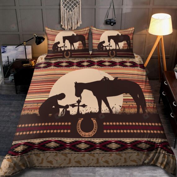 Personalized Bedding Set - Respectful Cowboy Spread Included 1 Soft Duvet Cover or Quilt and 2 Lightweight Breathe Pillowcases