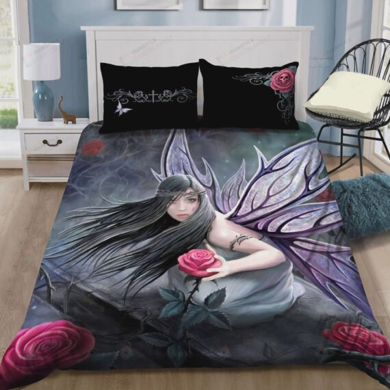Personalized Bedding Set - Rose Fairy Cotton Spread Included 1 Soft Duvet Cover or Quilt and 2 Lightweight Breathe Pillowcases