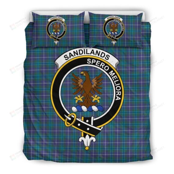 Personalized Bedding Set - Sandilands Douglas Clan Badge Tartan Dhcdd Included 1 Soft Duvet Cover or Quilt and 2 Lightweight Breathe Pillowcases
